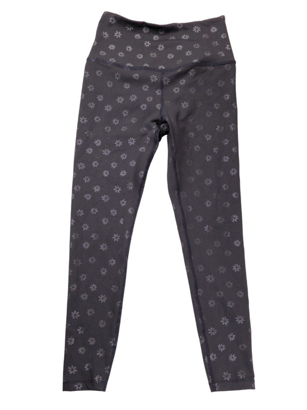 Beyond Yoga Navy Blue Floral Print High Rise Leggings Size Small